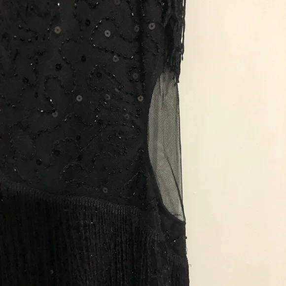 Black Flapper 1920’s Sequin Dress Costume New With Tags - Picture 6 of 13